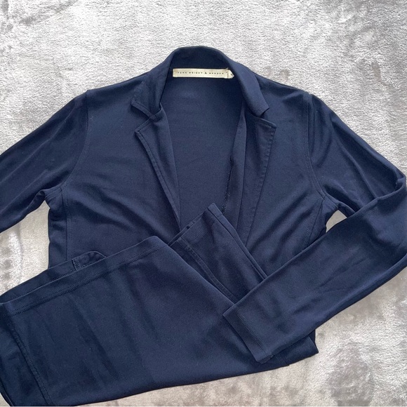 Fenn Wright Manson long sleeve navy blue cardigan - Picture 2 of 8